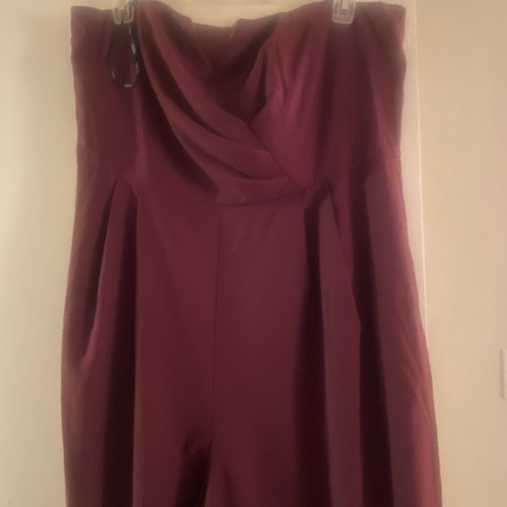 burgundy pantsuit